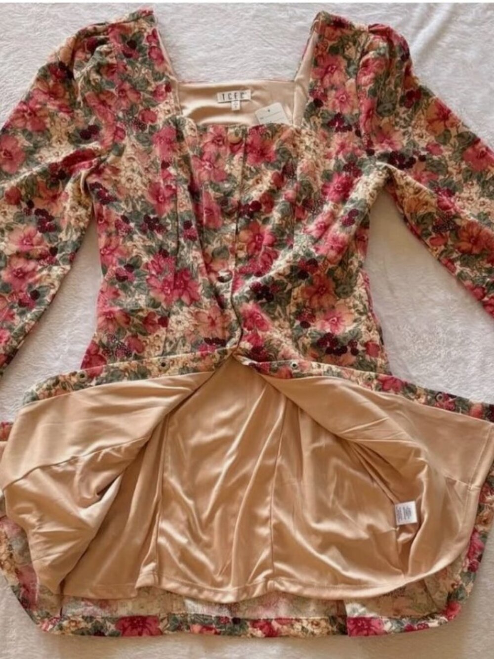 🌸 TCEC Floral Corset Mini Dress – Women’s XS
